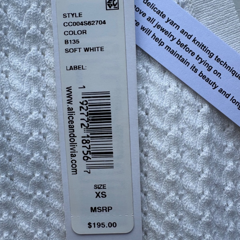 NWT Alice + Olivia halter neck tank top, XS - Picture 5 of 5